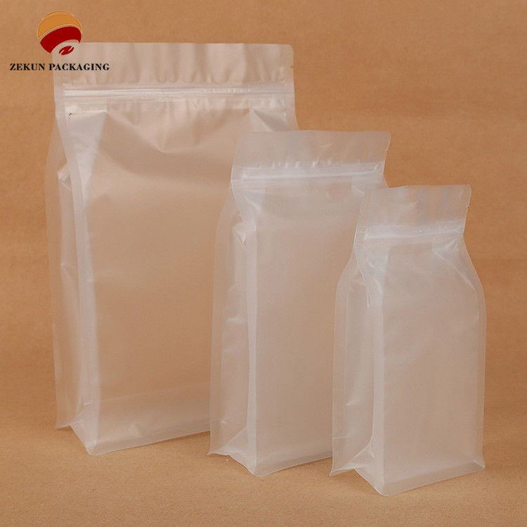 Solution de transport alimentaire Sac à fond plat avec type de traitement par extrusion multiple