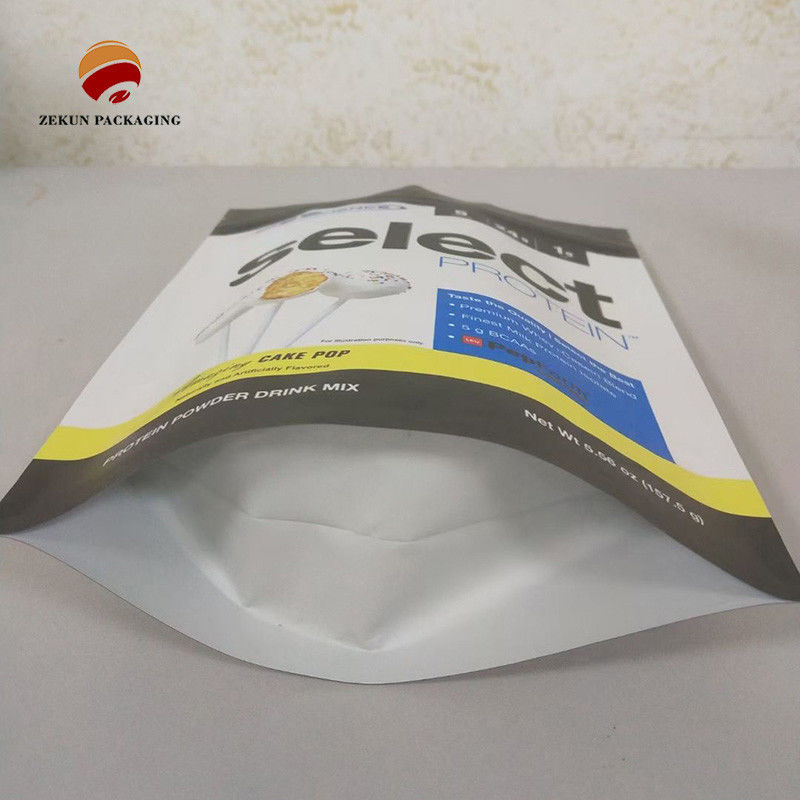 OEM Poche à fermeture à glissière CMYK en plastique de couleur Poche debout avec fermeture à glissière
