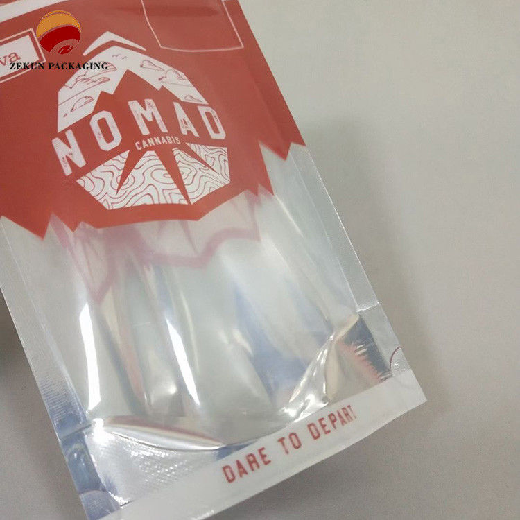 OEM Poche à fermeture à glissière CMYK en plastique de couleur Poche debout avec fermeture à glissière