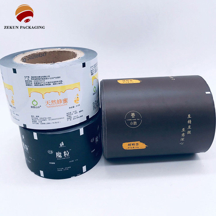 Film imprimé PET/AL/PE à gravure mate ou brillante pour différentes capacités