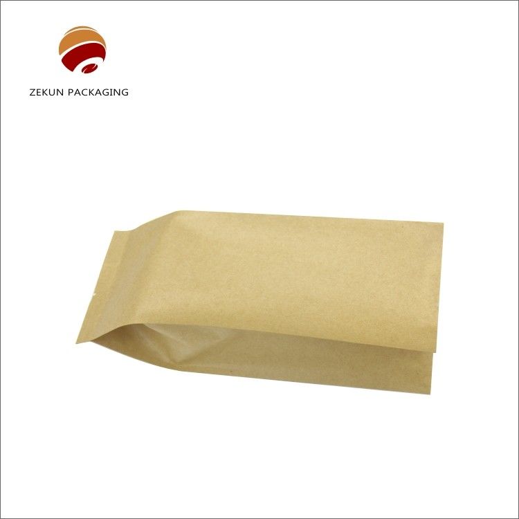 Sac de papier kraft imprimé sur mesure 250g Capacité avec finition brillante pour l'emballage alimentaire