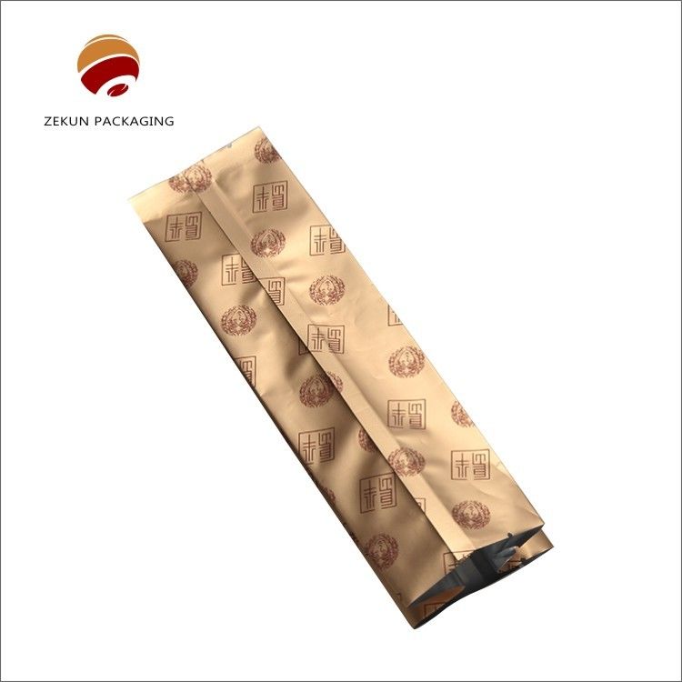 Sac d'emballage de thé personnalisé à l'épreuve de l'humidité à l'épreuve de la poussière en papier d'aluminium Mat finition gravure