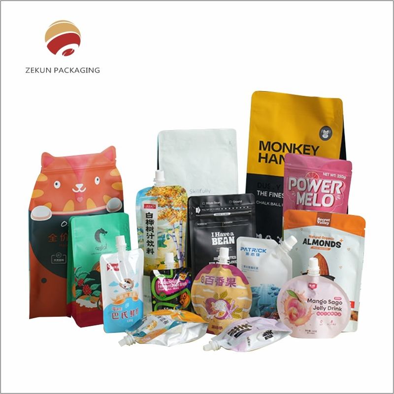 Sac d'emballage de collations de design personnalisé Couleurs CMYK vibrantes Finition protectrice