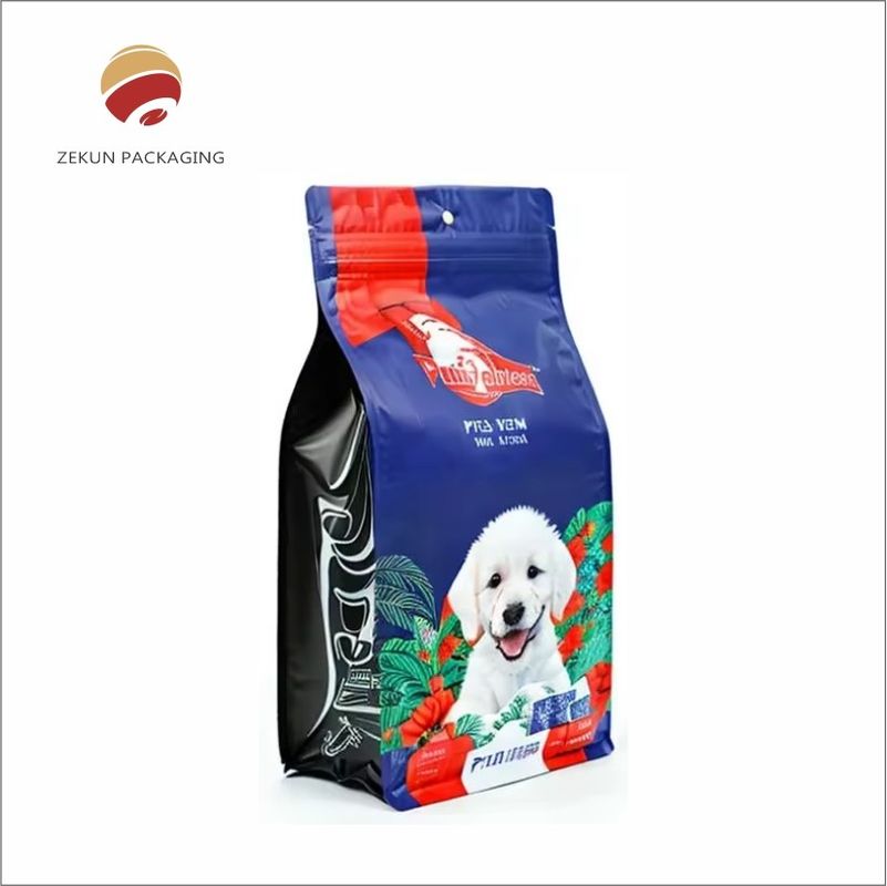 Imprimé en gravure multicolore Emballage pour animaux de compagnie Sacoche alimentaire pour collations pour animaux de compagnie