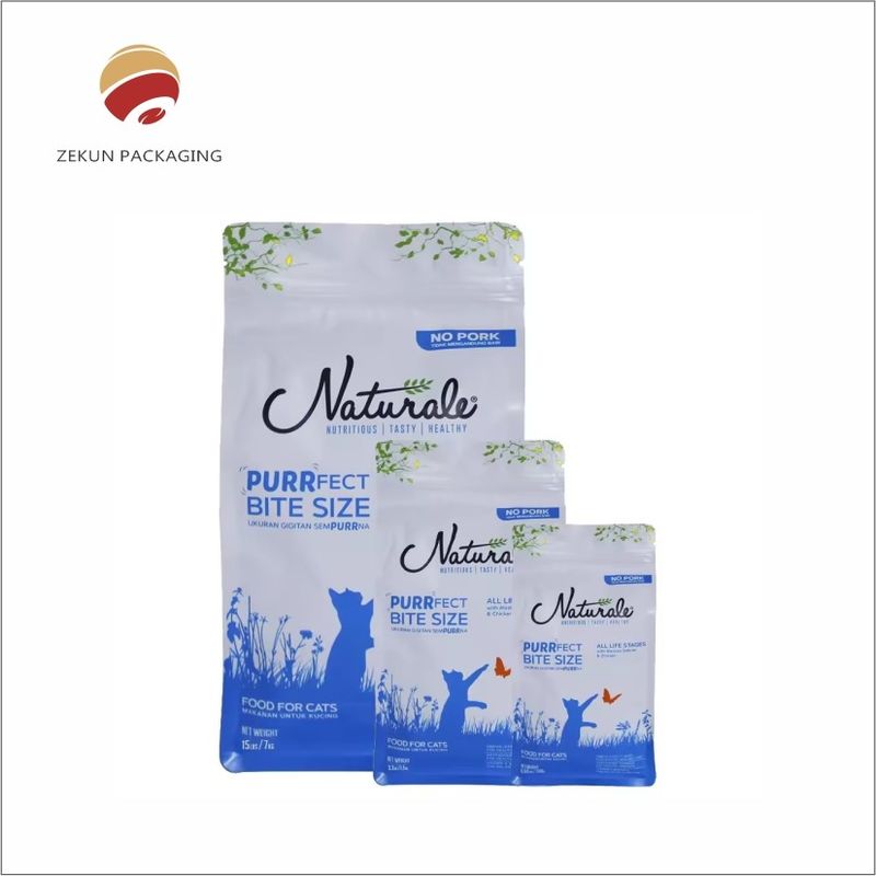 Conception personnalisée Gravure Impression de nourriture pour animaux de compagnie stand up pouch avec fermeture à glissière et étanche à l'humidité