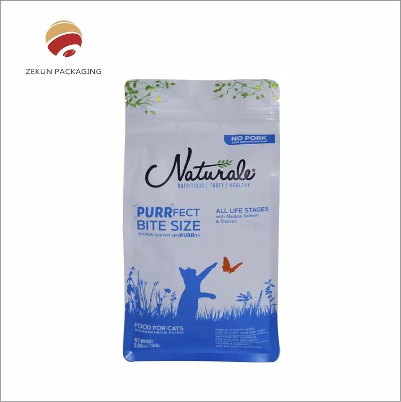 Sacoche de nourriture pour animaux de compagnie personnalisable en couleurs entières avec fonctionnalité anti-humidité et fermeture à glissière remise en place