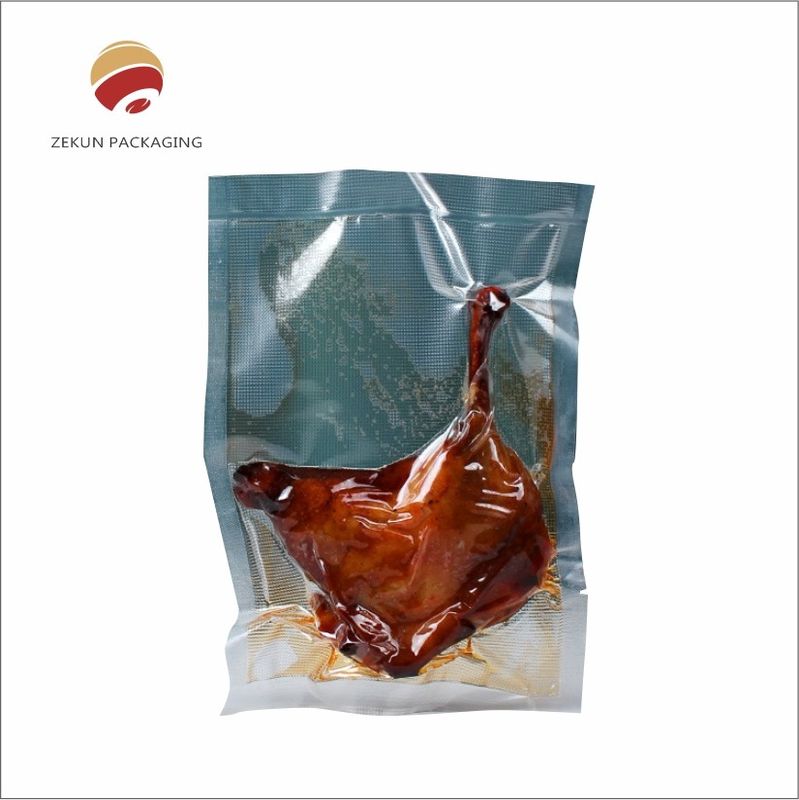 Sac à vide alimentaire personnalisé de 200 mm de longueur avec fermeture à glissière ou joint thermique