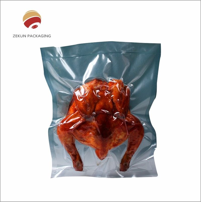 Sac à vide alimentaire personnalisé de 200 mm de longueur avec fermeture à glissière ou joint thermique