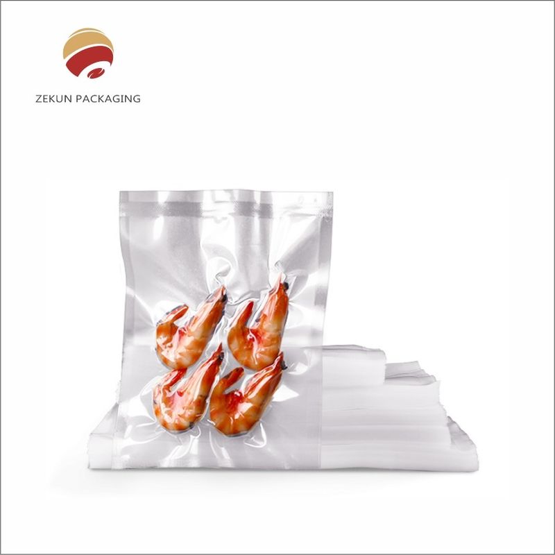 Sac d'étanchéité sous vide PA/PE pliable et durable à trois côtés pour emballage de viande et de poulet