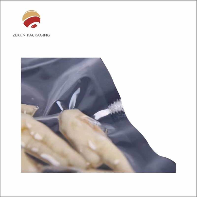 Sacs de stockage sous vide pour aliments CMYK/PANTON 3 côtés imprimés en gravure claire