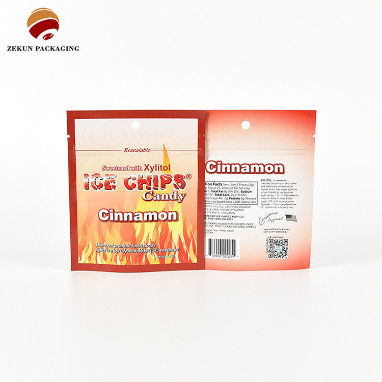 ISO/SGS Mat Finition brillante Ziplock Sac d'emballage alimentaire Cmyk Palette de couleurs