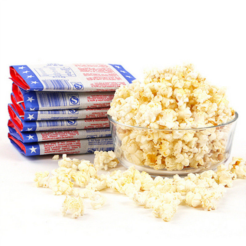 Sac en papier kraft à l' eau et à l' huile sur mesure, four à micro-ondes, sac en papier spécial à popcorn, sur mesure