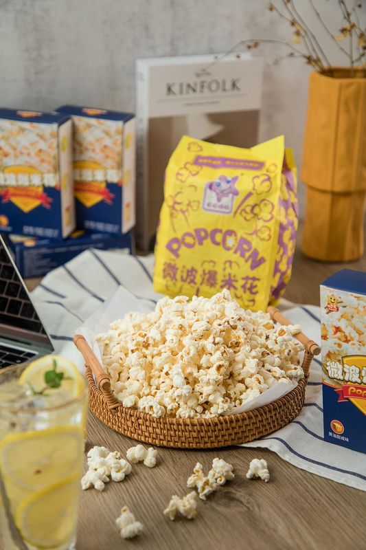 Sac en papier kraft à l' eau et à l' huile sur mesure, four à micro-ondes, sac en papier spécial à popcorn, sur mesure